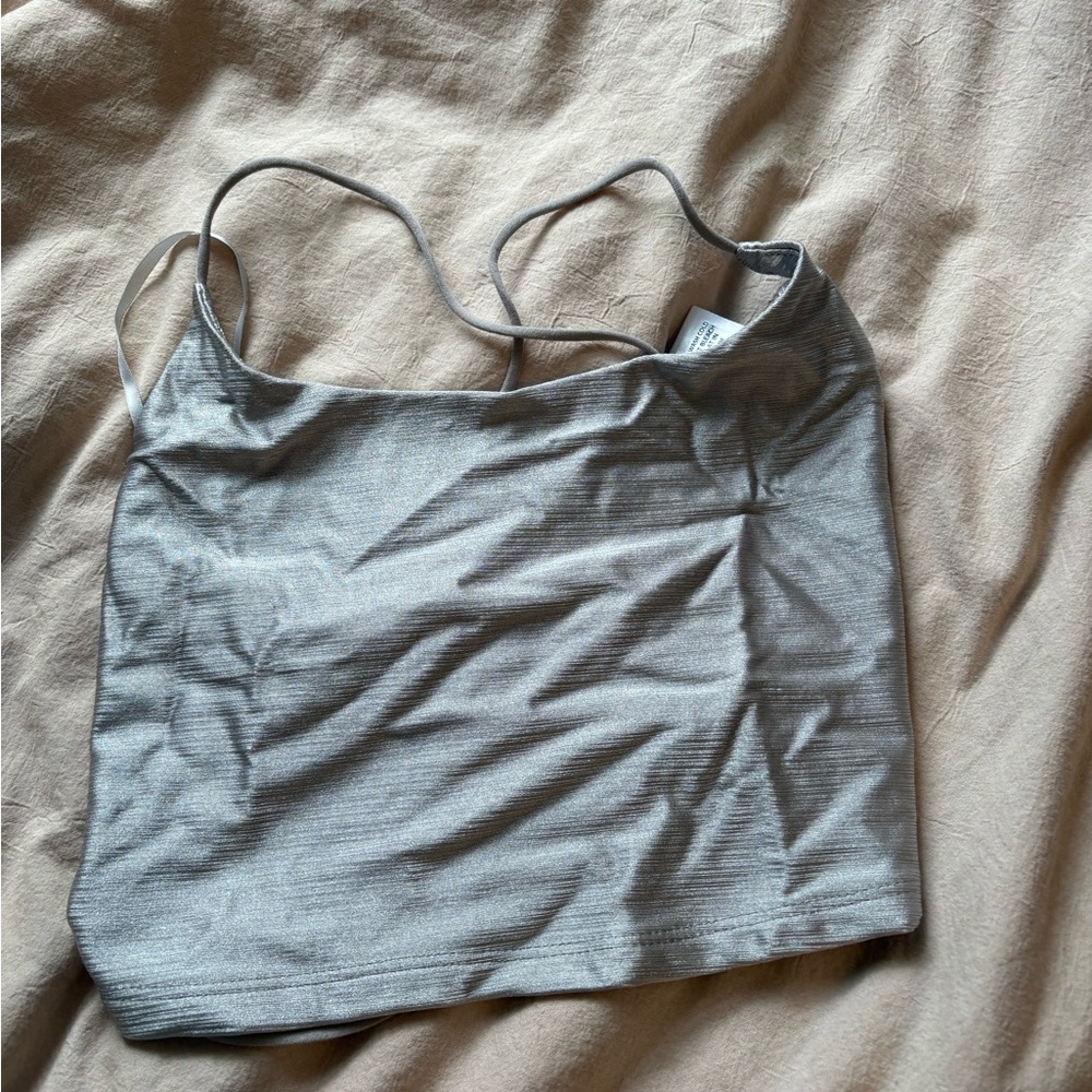 Silver open back top